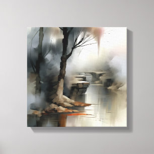 Abstract schilderen canvas afdruk