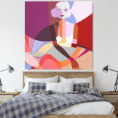 Abstract schilderen canvas afdruk (Insitu (Slaapkamer))