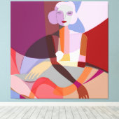 Abstract schilderen canvas afdruk (Insitu (Houten vloer))