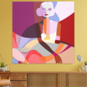 Abstract schilderen canvas afdruk (Insitu (Woonkamer))