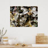 Abstract schilderen (detail) #832_B Poster (Keuken)