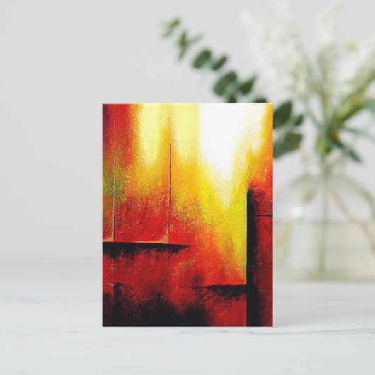 Abstract schilderen door Hizli Briefkaart (Staand voorkant)