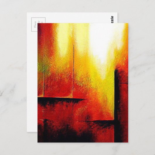 Abstract schilderen door Hizli Briefkaart (Voorkant / Achterkant)