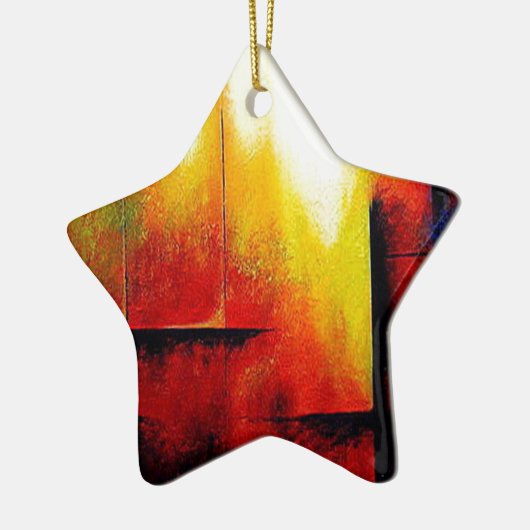 Abstract schilderen door Hizli Keramisch Ornament (Links)