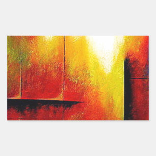 Abstract schilderen door Hizli Rechthoekige Sticker