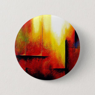 Abstract schilderen door Hizli Ronde Button 5,7 Cm