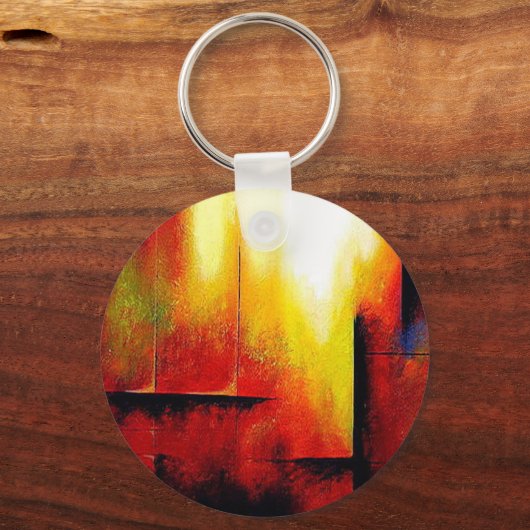 Abstract schilderen door Hizli Sleutelhanger (Voorkant)