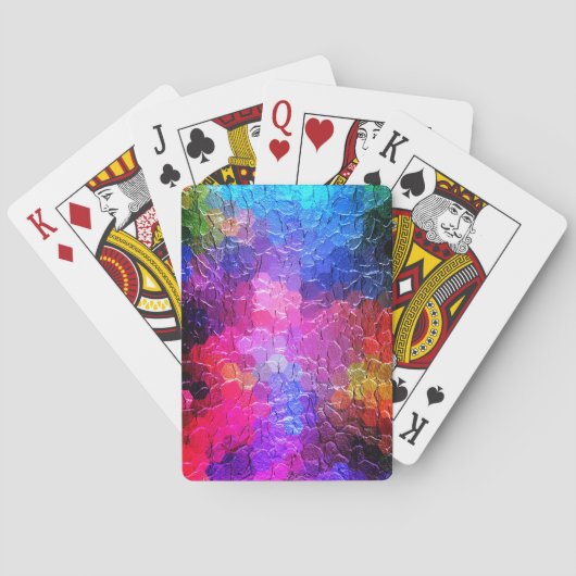 Abstract schilderen | Dynamisch kleurrijk Pokerkaarten (Achterkant)