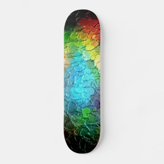 Abstract schilderen | Dynamische kleuren 3 Skateboard (Voorkant)