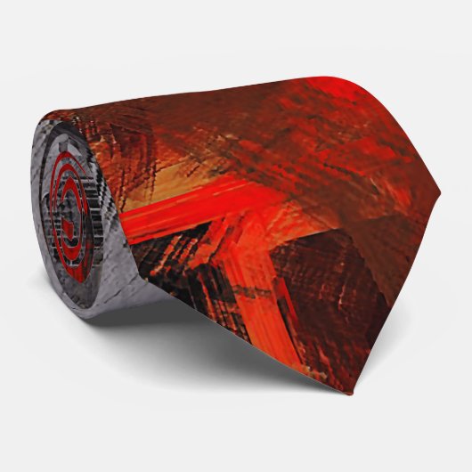 Abstract schilderen | Dynamische kleuren #61 Stropdas (Opgerold)