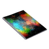 Abstract schilderen | Dynamische kleuren Notitieboek (Rechterzijde)