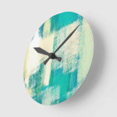 Abstract schilderen | Dynamische kleuren Ronde Klok (Hoek)