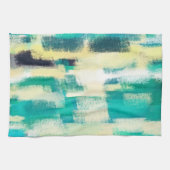 Abstract schilderen | Dynamische kleuren Theedoek (Horizontaal)