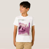 Abstract schilderen Edinburgh Capital van Schotlan T-shirt (Voorkant volledig)