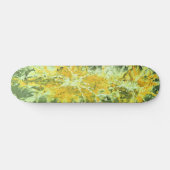 Abstract schilderen | geelgroene splattergrunge skateboard (Horizontaal)