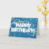 Abstract schilderen, gelukkige verjaardag! kaart (Gele Bloem)