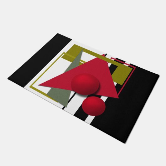 Abstract schilderen, geometrische vormen deurmat (Schuin)
