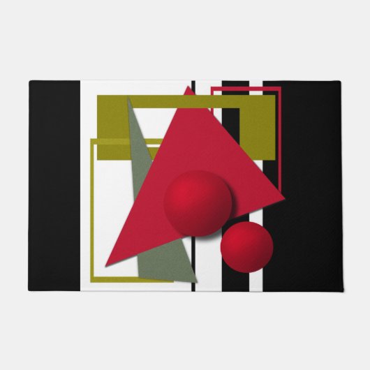 Abstract schilderen, geometrische vormen deurmat (Voorkant)
