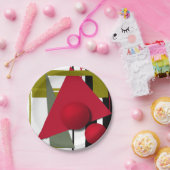 Abstract schilderen, geometrische vormen papieren bordje (Feest)