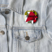 Abstract schilderen, geometrische vormen ronde button 5,7 cm (In situ)