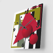 Abstract schilderen, geometrische vormen vierkante klok (Hoek)