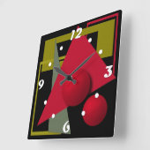 Abstract schilderen, geometrische vormen vierkante klok (Hoek)