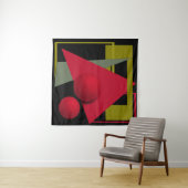 Abstract schilderen, geometrische vormen wandkleed (In Situ (horizontaal))