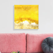Abstract schilderen, goud, wit, grijs, modern canvas afdruk (Insitu (Woonkamer))