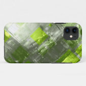 Abstract schilderen | Groene grijze vierkantjes Case-Mate iPhone Case (Achterkant (horizontaal))