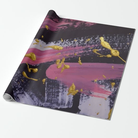 Abstract schilderen. Handgemaakte textuur. Oliesch Cadeaupapier (Uitgerold)