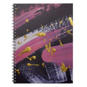 Abstract schilderen. Handgemaakte textuur. Oliesch Notitieboek