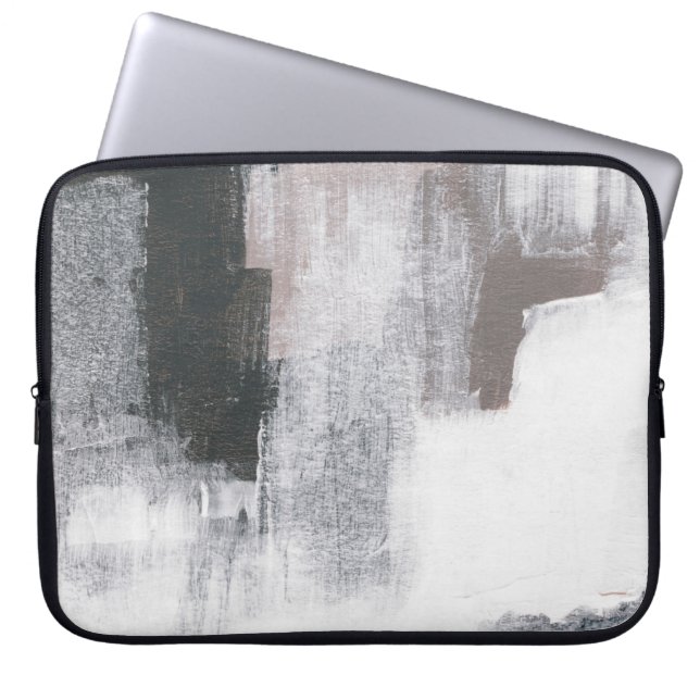 Abstract schilderen. Handgeschilderd trendy kunstw Laptop Sleeve (Voorkant)