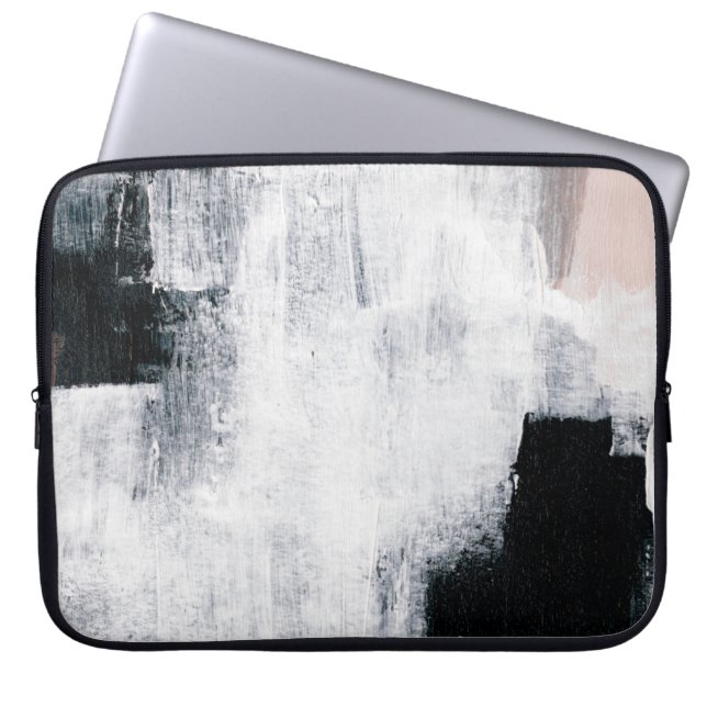 Abstract schilderen. Handgeschilderd trendy kunstw Laptop Sleeve (Voorkant)