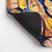 Abstract schilderen in warme kleuren muismat (Hoek)