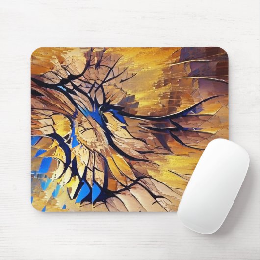 Abstract schilderen in warme kleuren muismat (Met muis)