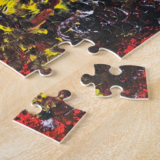 Abstract schilderen Jigzaag Puzzle Legpuzzel (Zijkant)