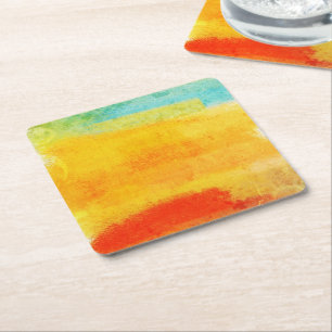  Abstract schilderen Kartonnen Onderzetters