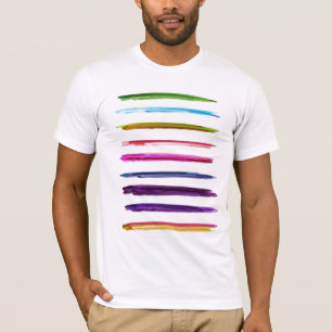 Abstract schilderen   Kleurrijke verfpenseelstreke T-shirt