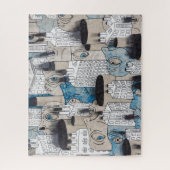 Abstract schilderen legpuzzel (Verticaal)