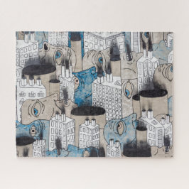 Abstract schilderen legpuzzel