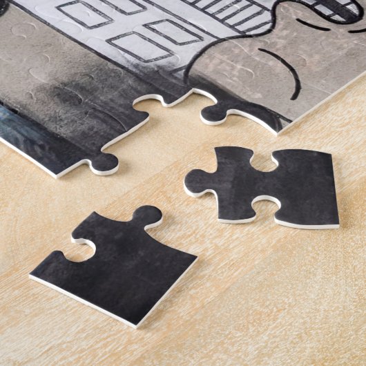 Abstract schilderen legpuzzel (Zijkant)