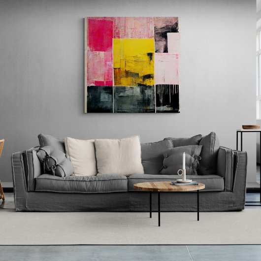 Abstract schilderen "Meer vuur". canvas afdruk