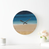 Abstract schilderen met de moderne Gold Blue-Water Grote Klok (Huis)