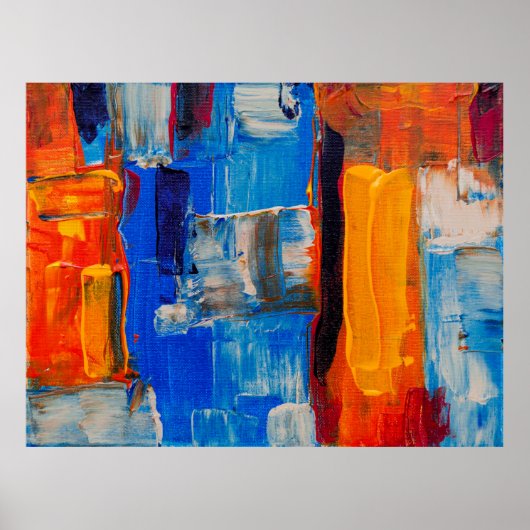 Abstract schilderen met geordende kleur poster (Voorkant)