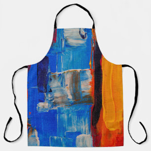 Abstract schilderen met geordende kleur schort