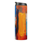 Abstract schilderen met geordende kleur thermosbeker (Geroteerd rechts)