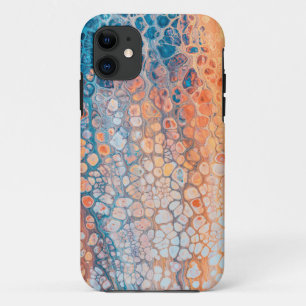 Abstract schilderen met oranje cirkels Case-Mate iPhone case