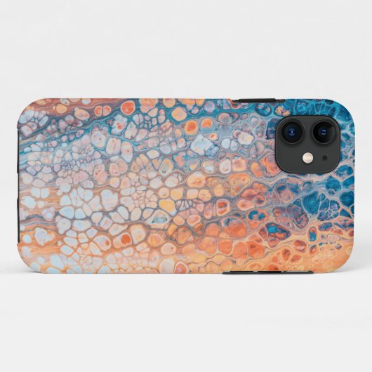 Abstract schilderen met oranje cirkels Case-Mate iPhone case (Achterkant (horizontaal))