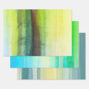Abstract schilderen met verschillende kleuren inpakpapier vel