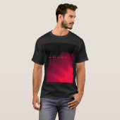 Abstract schilderen met zwarte en rode golven t-shirt (Voorkant volledig)